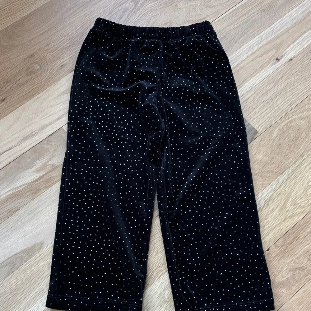Crewcuts Black and Gold Girls Velvet Matching Set